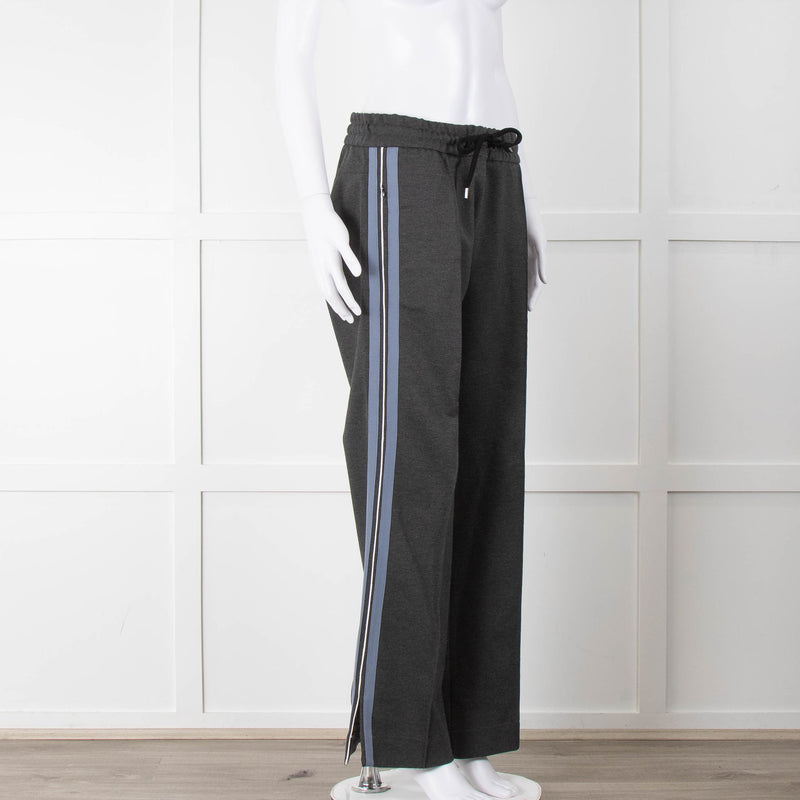 Clementine B Grey Stretch Wide Leg Trousers