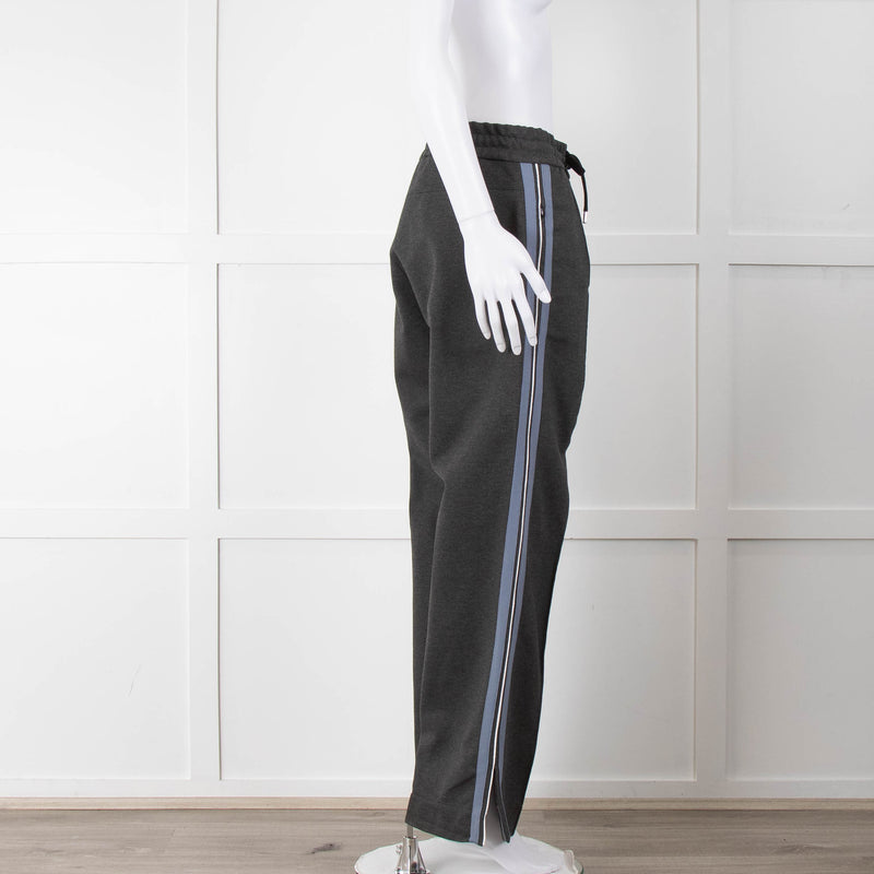 Clementine B Grey Stretch Wide Leg Trousers