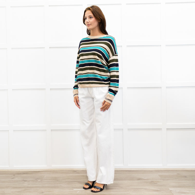 Bellerose Beige Striped Linen Top