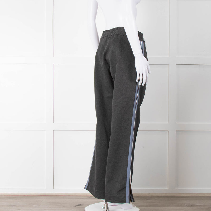 Clementine B Grey Stretch Wide Leg Trousers