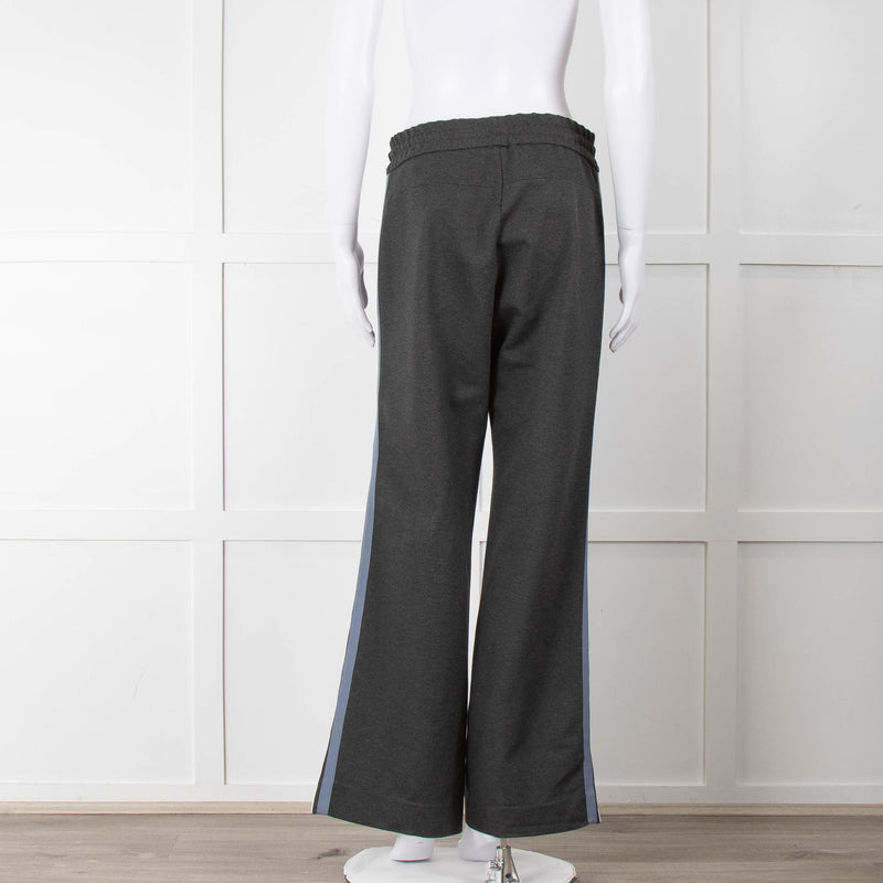 Clementine B Grey Stretch Wide Leg Trousers