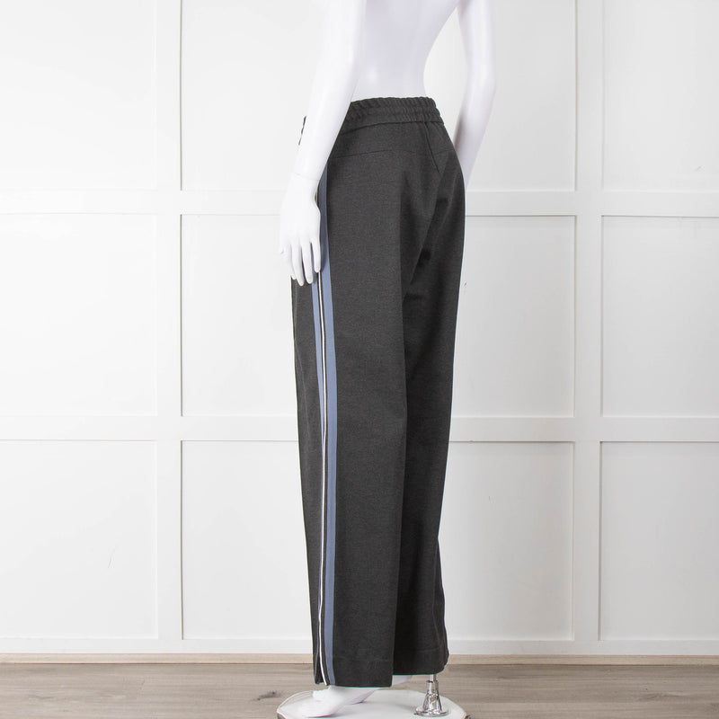 Clementine B Grey Stretch Wide Leg Trousers