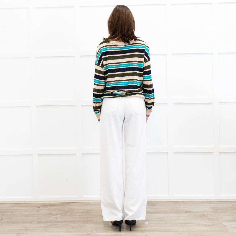 Bellerose Beige Striped Linen Top