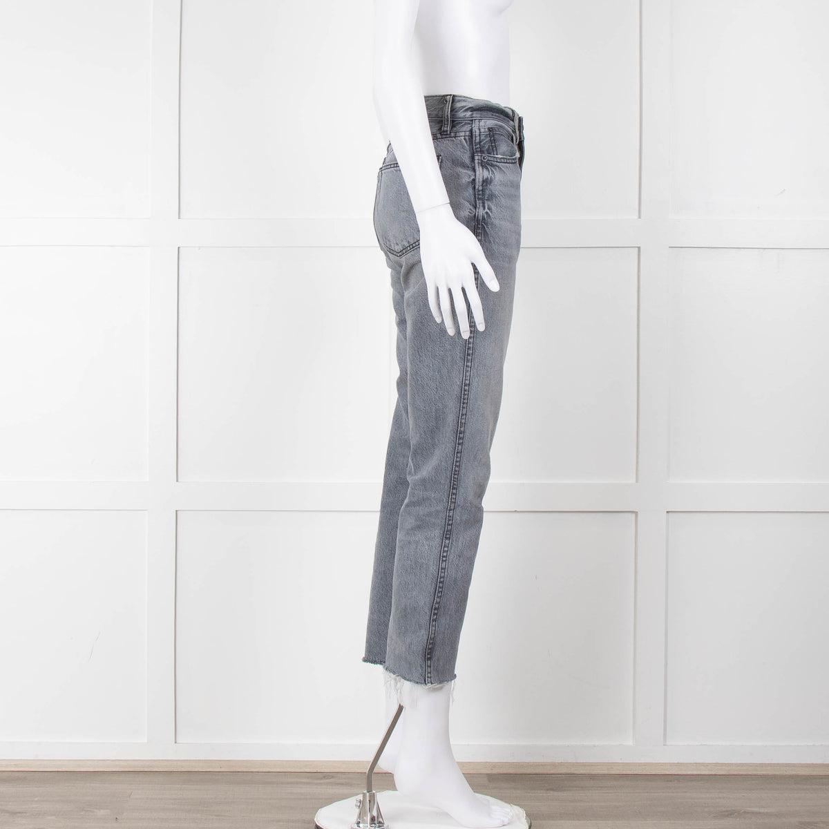 Slverlake Grey Raw Hem Slim Leg Jeans