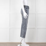Slverlake Grey Raw Hem Slim Leg Jeans