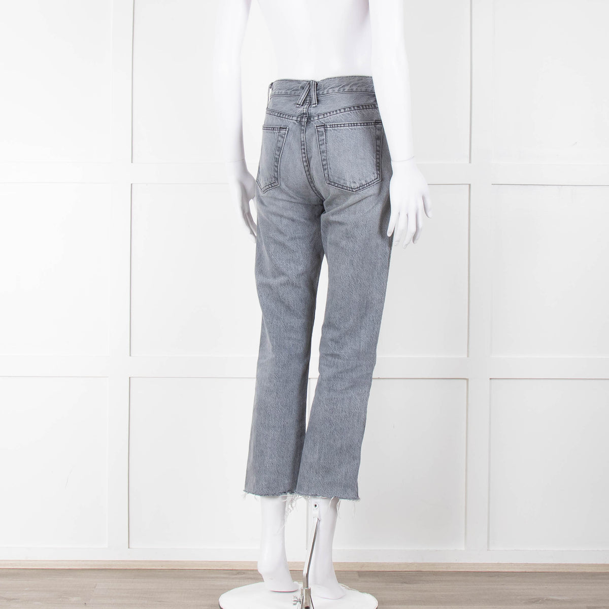 Slverlake Grey Raw Hem Slim Leg Jeans