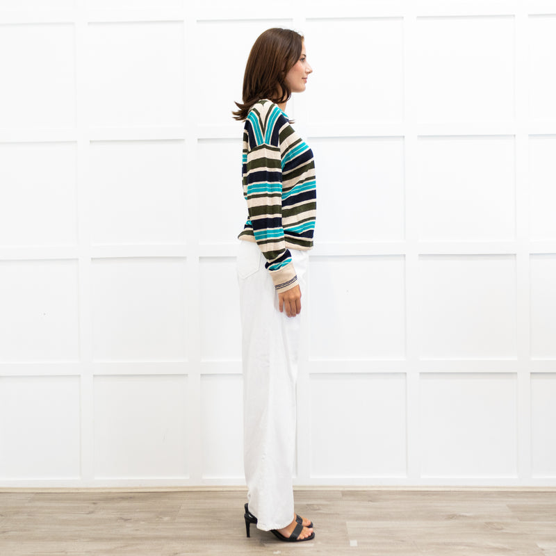 Bellerose Beige Striped Linen Top