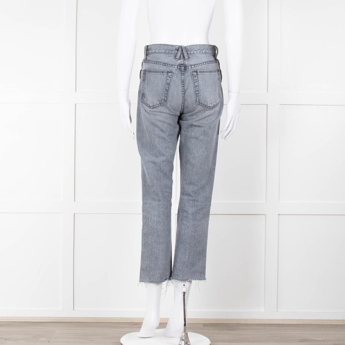 Slverlake Grey Raw Hem Slim Leg Jeans