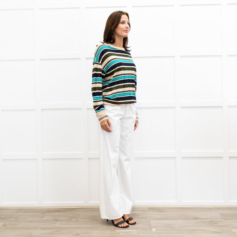 Bellerose Beige Striped Linen Top