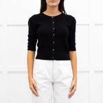 Frame 3/4 Length Sleeve Ribbed Cardigan