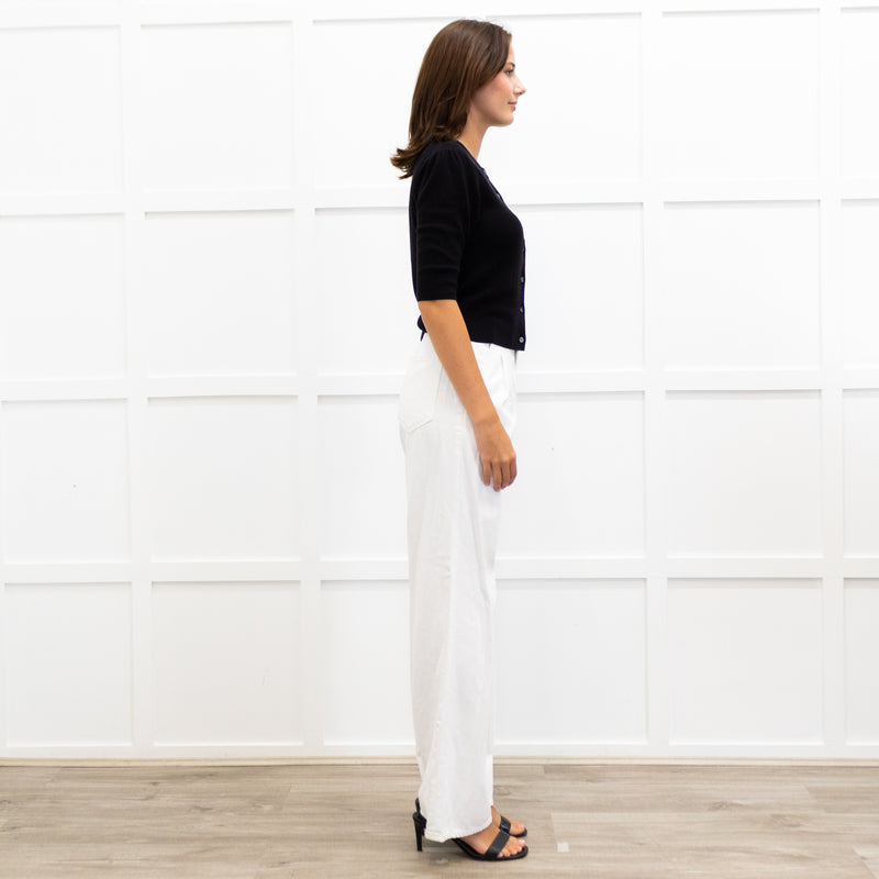 Frame 3/4 Length Sleeve Ribbed Cardigan
