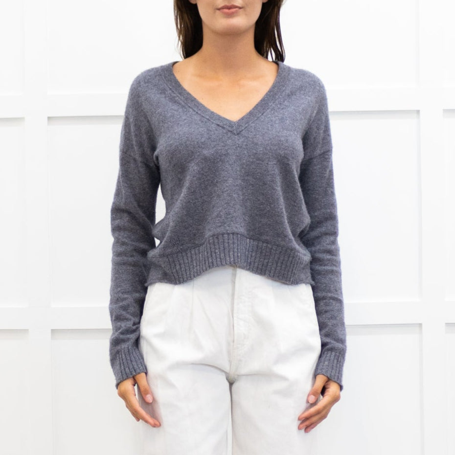 Zadig & Voltaire Grey Cashmere V Neck Jumper