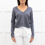 Zadig & Voltaire Grey Cashmere V Neck Jumper