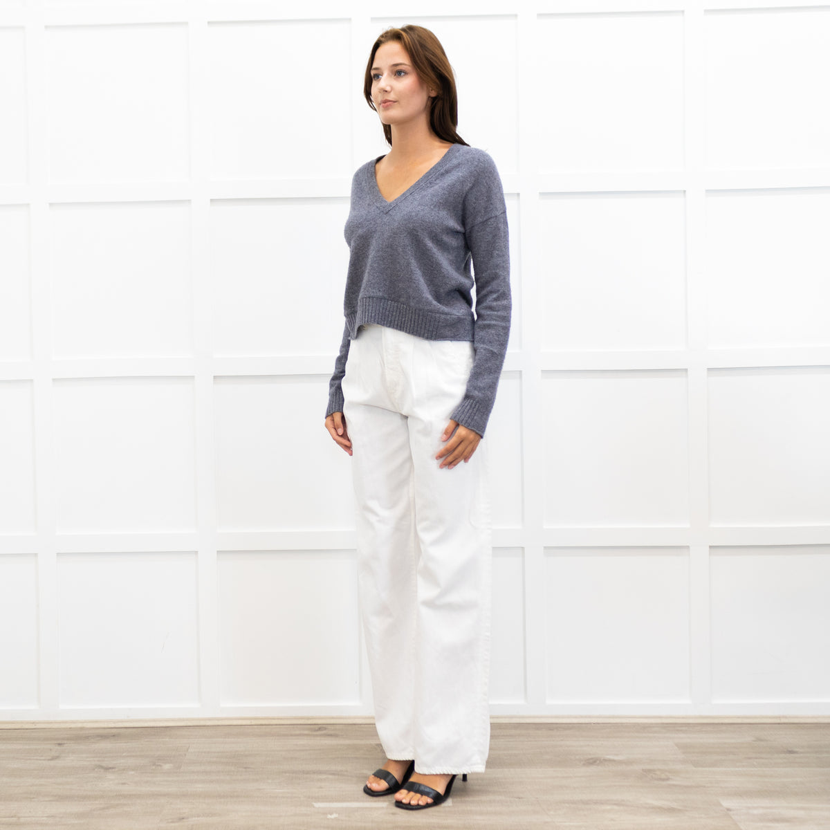 Zadig & Voltaire Grey Cashmere V Neck Jumper