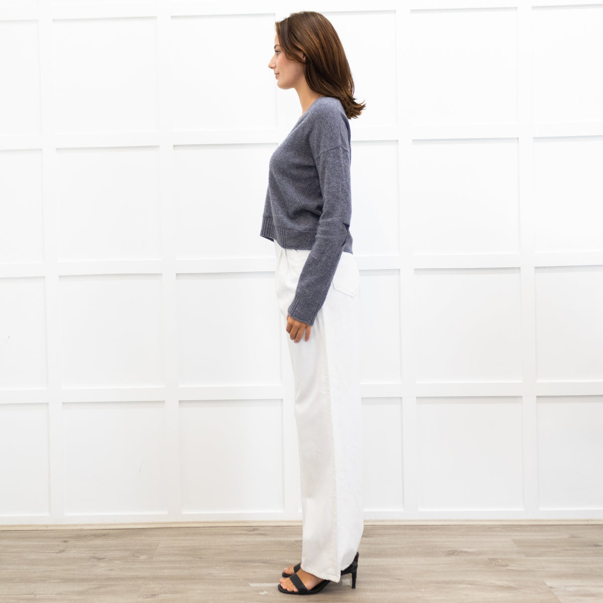 Zadig & Voltaire Grey Cashmere V Neck Jumper