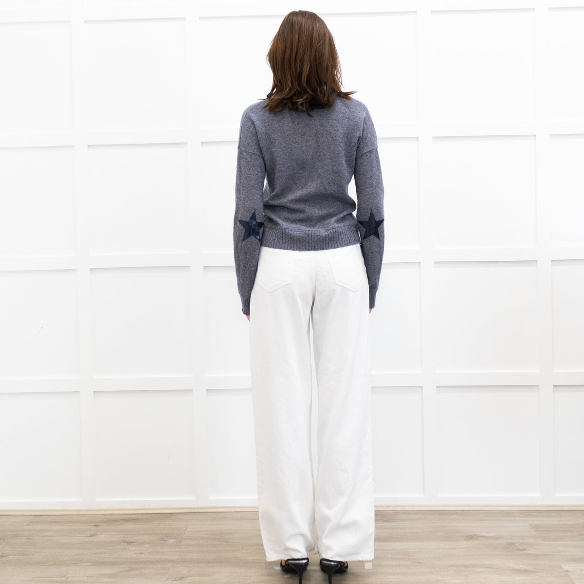 Zadig & Voltaire Grey Cashmere V Neck Jumper