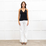 Cami NYC Black Silk & Lace Half Lined Camisole