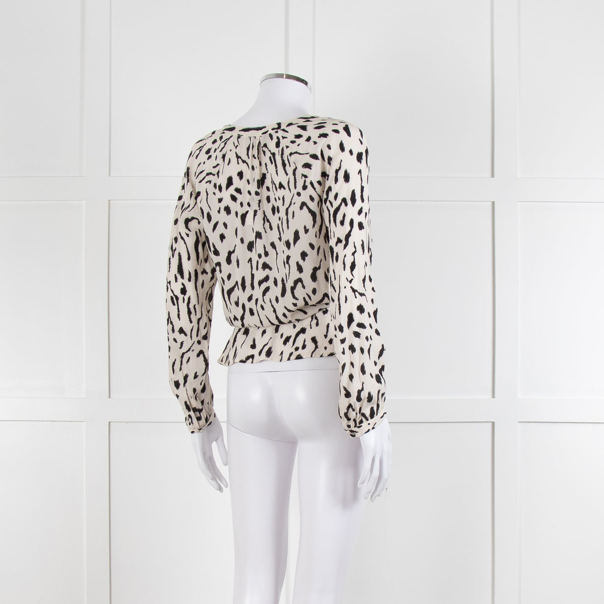 Rails Cream And Black Button Front Blouse