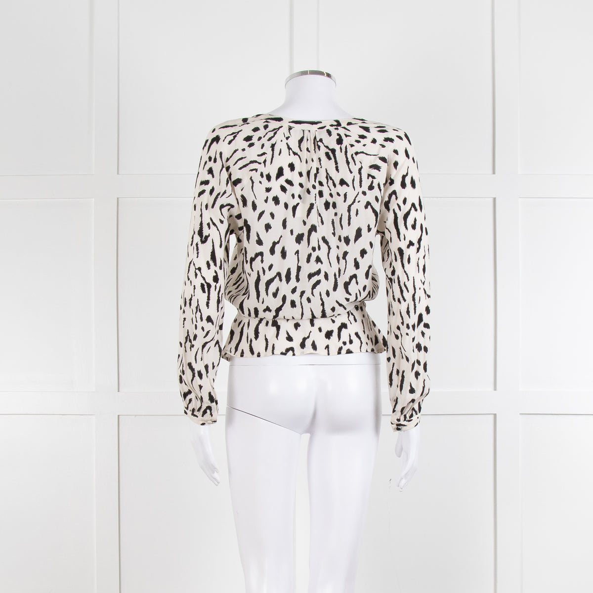 Rails Cream And Black Button Front Blouse