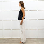 Cami NYC Black Silk & Lace Half Lined Camisole