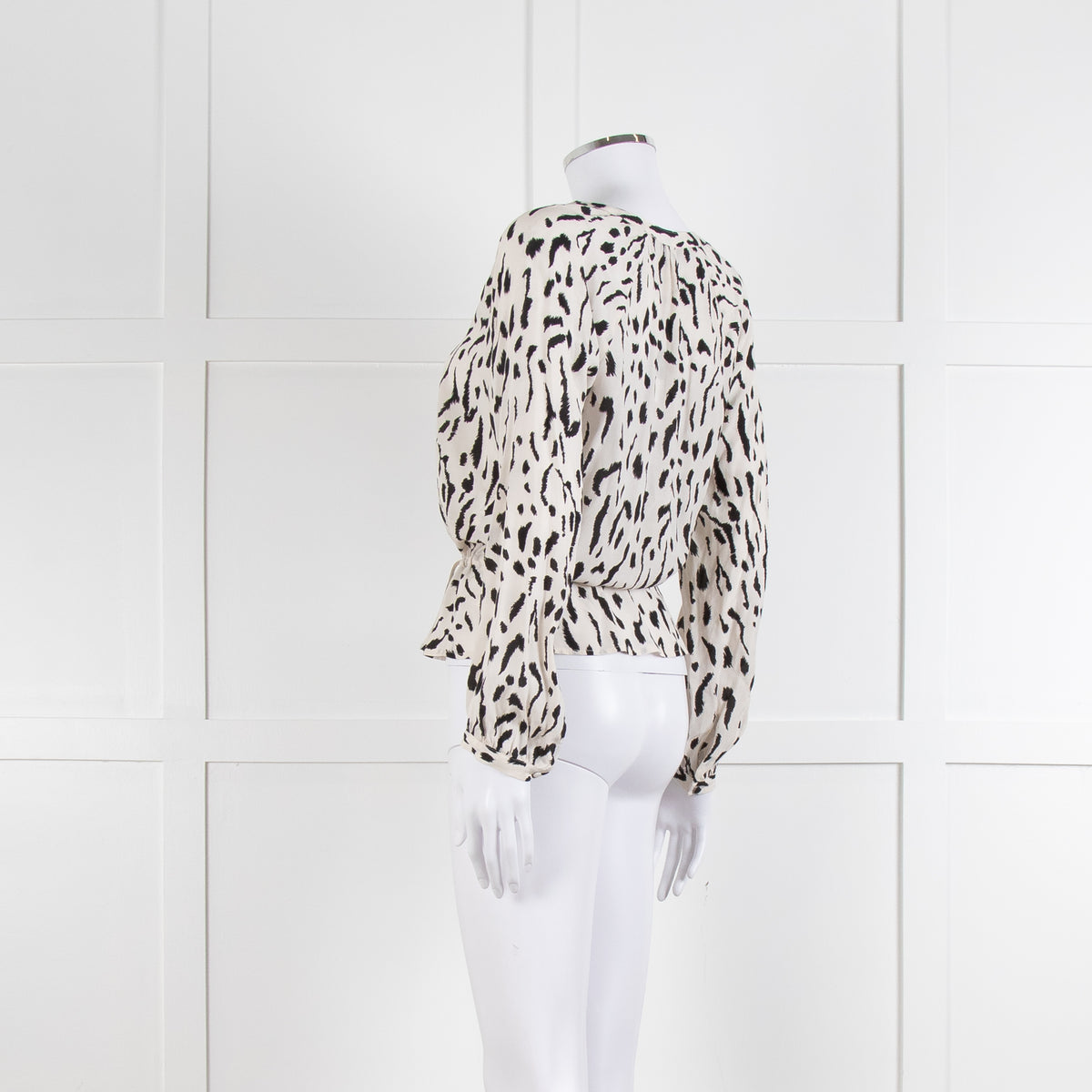Rails Cream And Black Button Front Blouse