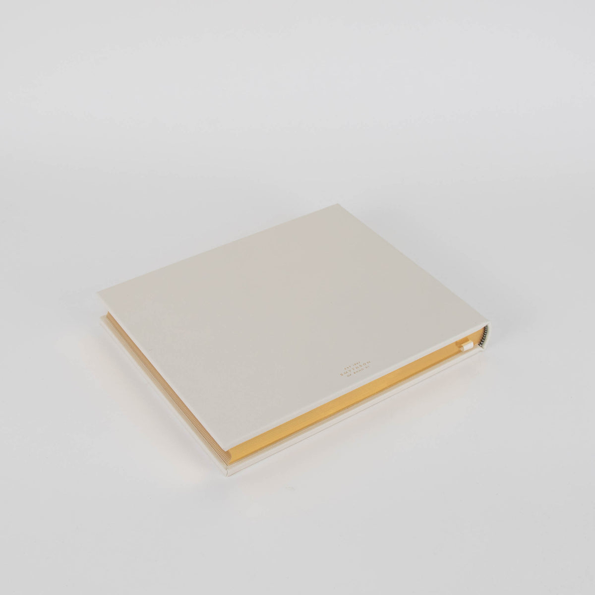 Smythson White Leather Hardbound Guest Book