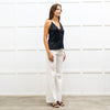 Cami NYC Black Silk & Lace Half Lined Camisole