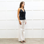 Cami NYC Black Silk & Lace Half Lined Camisole