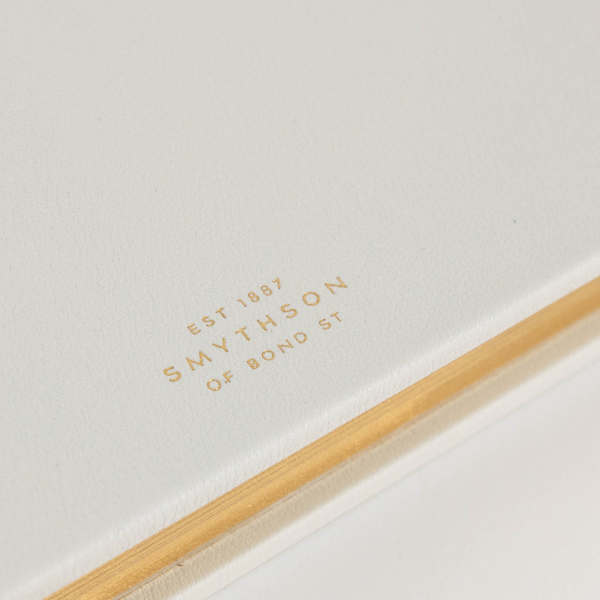 Smythson White Leather Hardbound Guest Book
