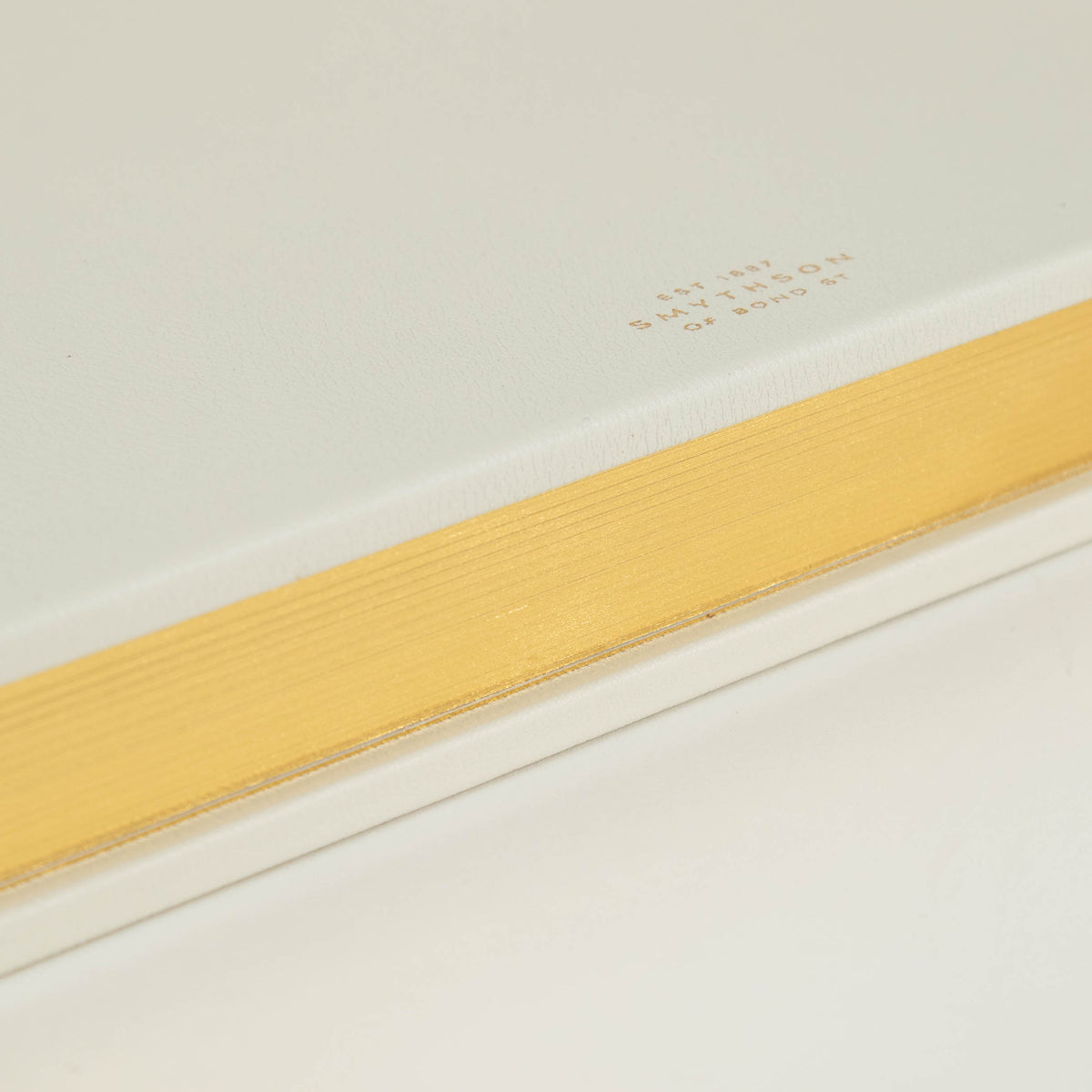 Smythson White Leather Hardbound Guest Book