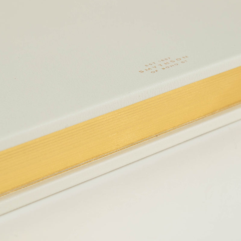 Smythson White Leather Hardbound Guest Book
