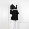 Laurie & Joe Black Broderie Mini Dress with Embellished Waist