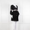 Laurie & Joe Black Broderie Mini Dress with Embellished Waist