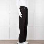 Rag & Bone Logan Black Mid Rise Wide Leg Jeans