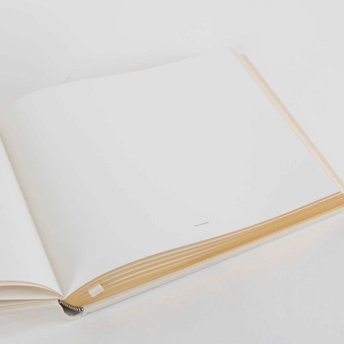 Smythson White Leather Hardbound Guest Book