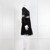 Laurie & Joe Black Broderie Mini Dress with Embellished Waist