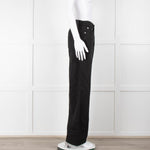 Rag & Bone Logan Black Mid Rise Wide Leg Jeans