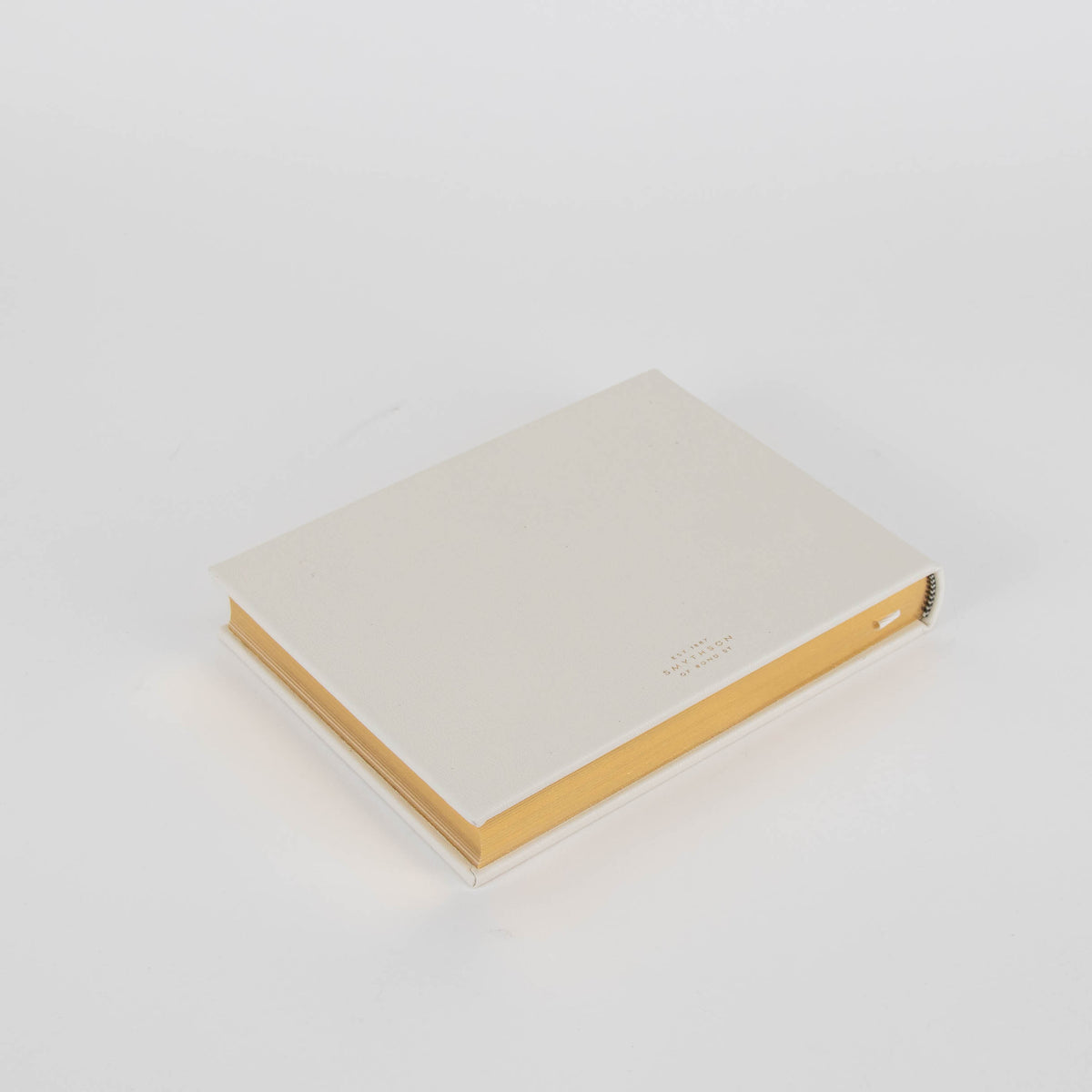 Smythson White Leather Hardbound Medium Guest Book