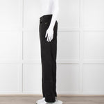 Rag & Bone Logan Black Mid Rise Wide Leg Jeans