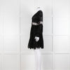 Laurie & Joe Black Broderie Mini Dress with Embellished Waist