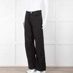 Rag & Bone Logan Black Mid Rise Wide Leg Jeans