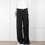 Rag & Bone Black Logan Mid Rise Wide Leg Jeans