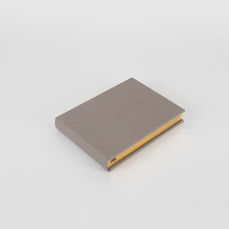 Smythson Dove Grey Leather Hardbound Guest Book