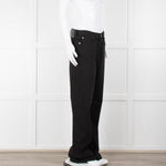 Rag & Bone Black Logan Mid Rise Wide Leg Jeans
