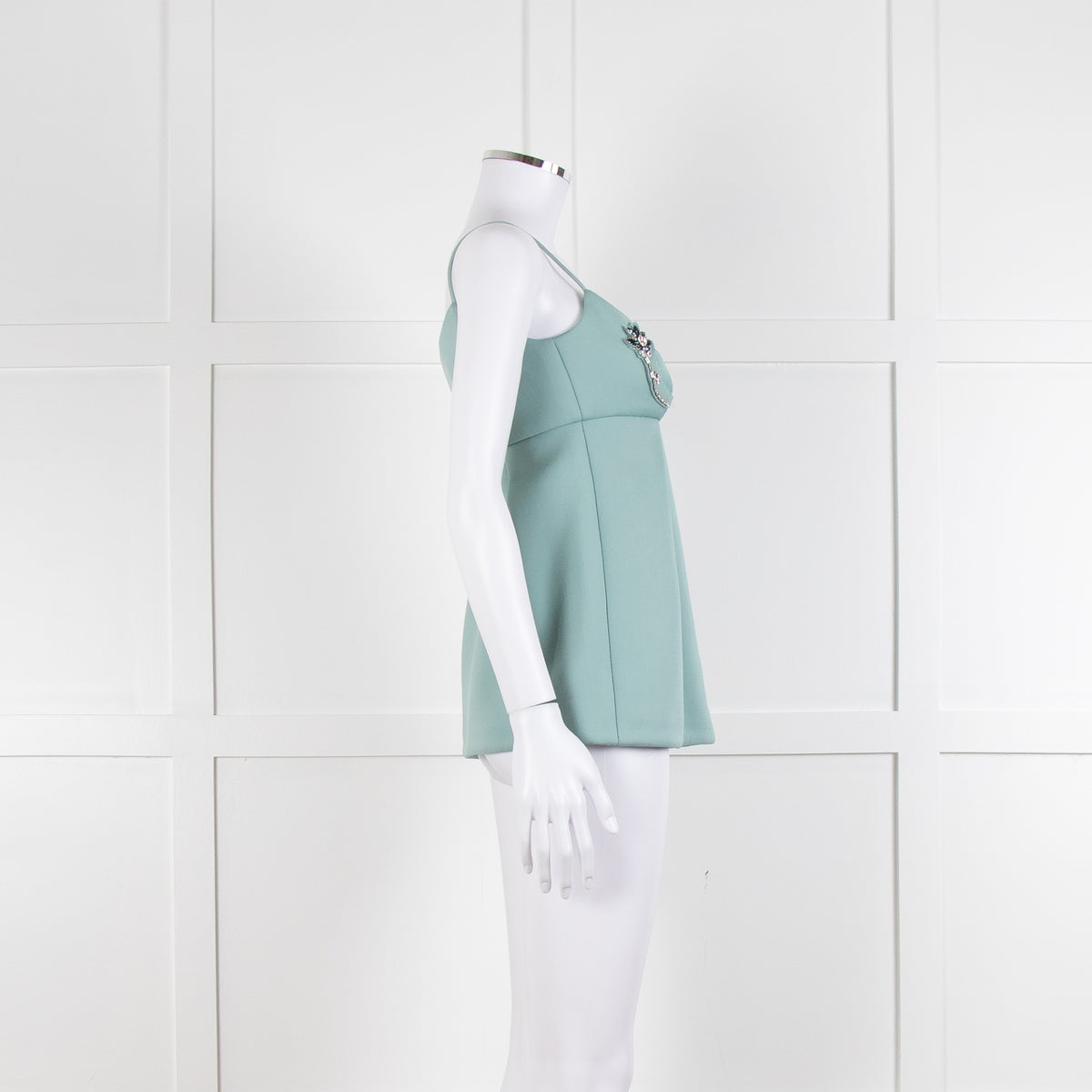 Prada Turquoise Camisole Top with Embellishments