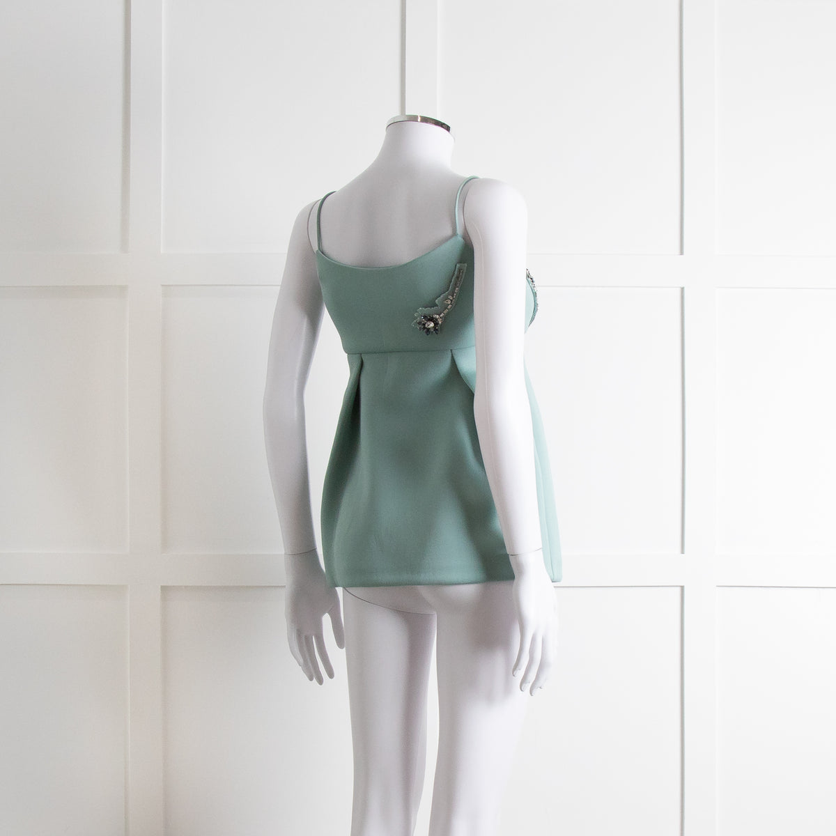 Prada Turquoise Camisole Top with Embellishments