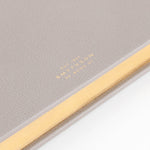 Smythson Dove Grey Leather Hardbound Guest Book