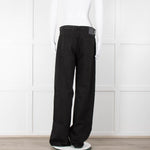 Rag & Bone Black Logan Mid Rise Wide Leg Jeans