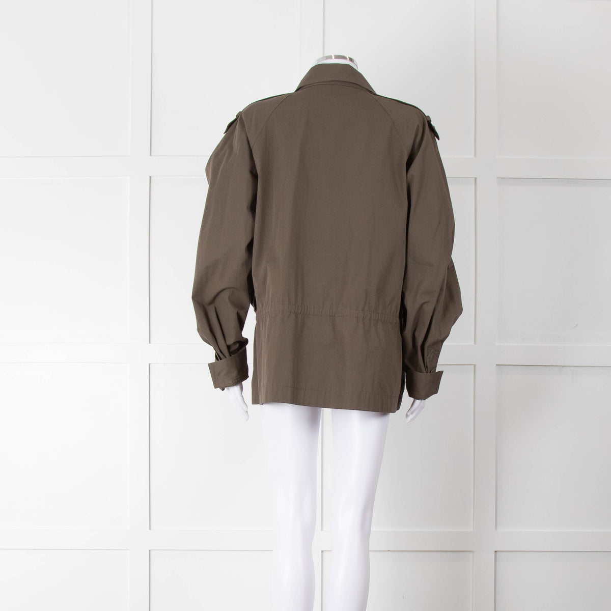 Raey Khaki Short Drawstring Waist Cotton Jacket