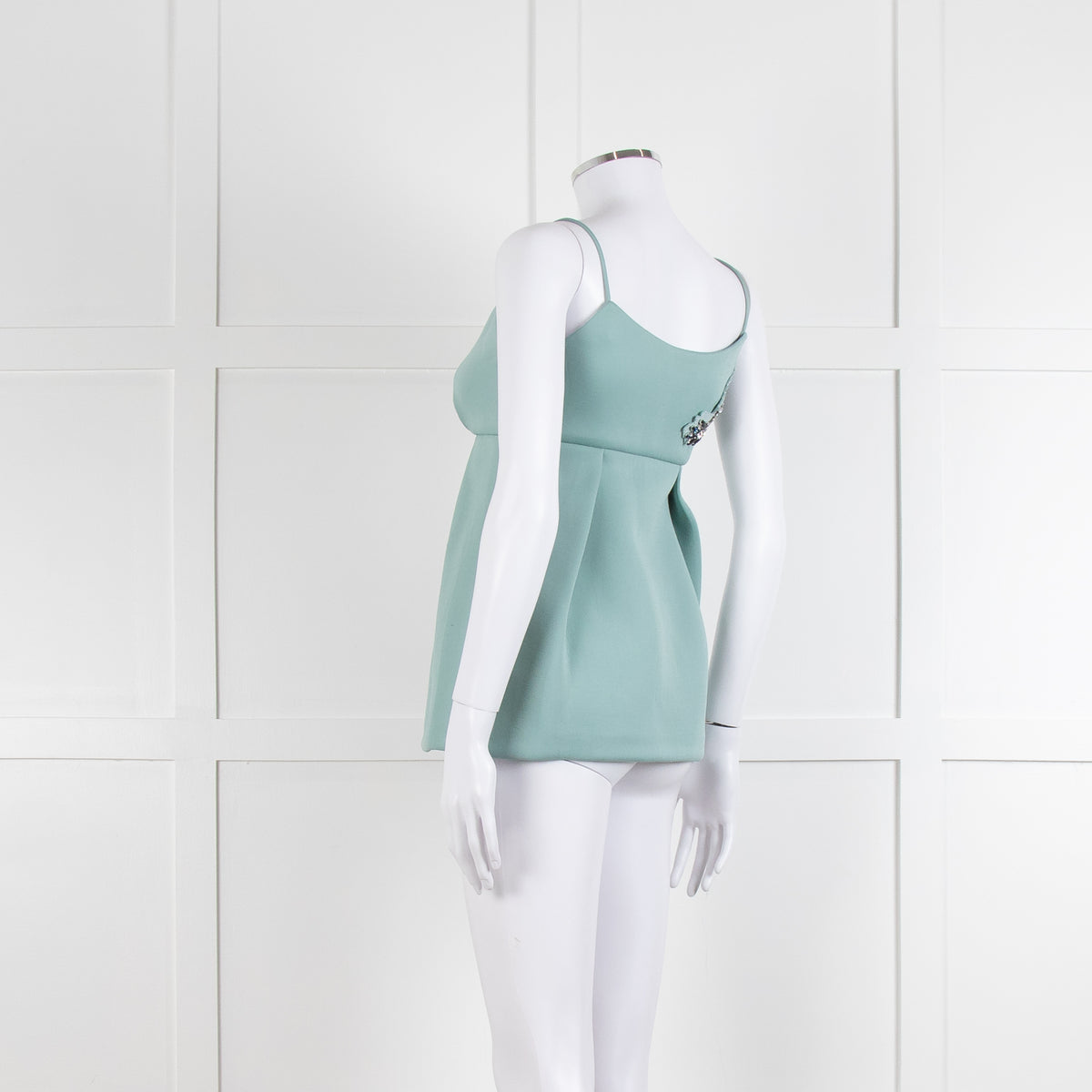 Prada Turquoise Camisole Top with Embellishments